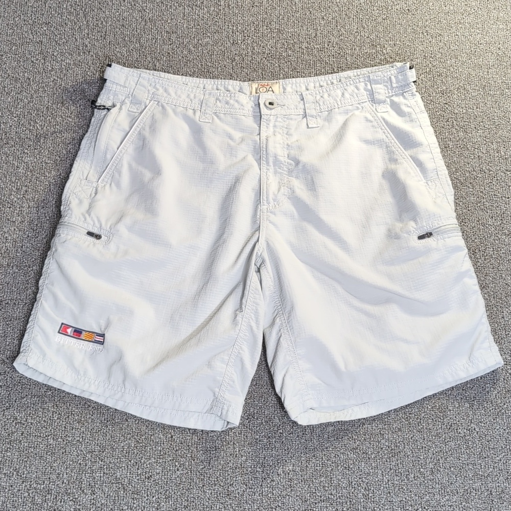 RailRiders Bitter End Ripstop Nylon Adventure Shorts Size 38 in Granite Gray